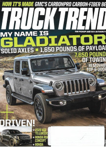 TRUCK TREND 2019 SEPT - GLADIATOR, '20 KIA TELLURIDE, HONDA TALON UTV